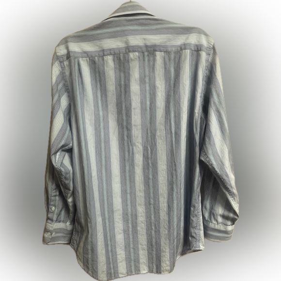 Banana Republic Men’s BU LS Stripe Blue White Dress Shirt Size Small 14-14 1/2 - Picture 2 of 4